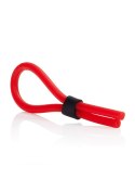 Pierścień-SILICONE STUD LASSO RED