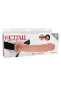 Proteza-HOLLOW STRAP-ON W BALLS 11"""" FLESH