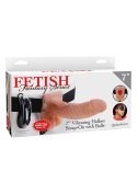 Proteza-VIBR STRAP-ON W BALLS 7"""" FLESH Fetish Fantasy