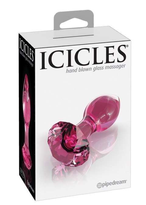 Szklany korek analny plug sex zatyczka erotyka 9cm Icicles