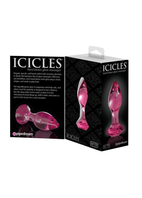 Szklany korek analny plug sex zatyczka erotyka 9cm Icicles Szklany korek analny plug sex zatyczka erotyka 9cm Icicles