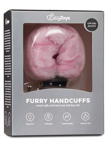 Kajdanki-Furry Handcuffs - Pink Easytoys Kajdanki-Furry Handcuffs - Pink Easytoys
