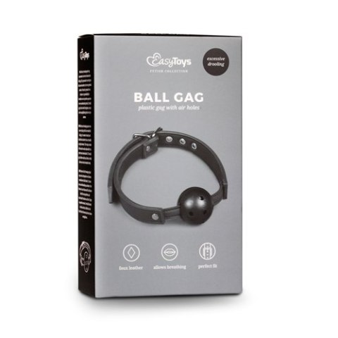 Knebel-Ball Gag With PVC Ball - Black Easytoys Knebel-Ball Gag With PVC Ball - Black Easytoys