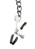 Wiązania-Leather Collar With Nipple Chains Easytoys