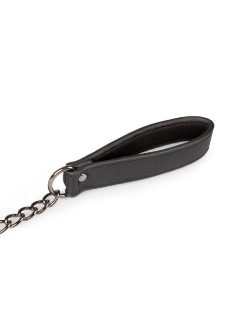 Wiązania-Leather Collar With Nipple Chains Easytoys