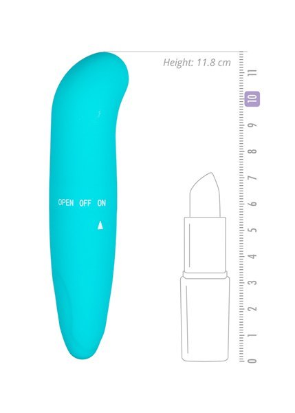 Wygięty zakrzywiony mini wibrator do punktu G 11cm Easytoys Wygięty zakrzywiony mini wibrator do punktu G 11cm Easytoys