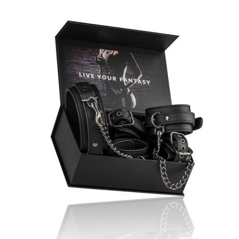 Zestaw BDSM do krępowania rąk nóg z obrożą bondage Easytoys Zestaw BDSM do krępowania rąk nóg z obrożą bondage Easytoys