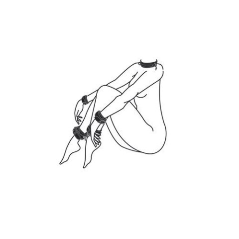 Zestaw BDSM do krępowania rąk nóg z obrożą bondage Easytoys Zestaw BDSM do krępowania rąk nóg z obrożą bondage Easytoys
