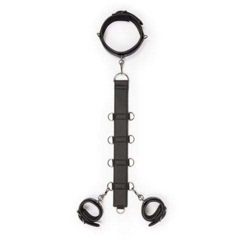 Zestaw BDSM obroża z taśmą i kajdankami krępowanie Easytoys Zestaw BDSM obroża z taśmą i kajdankami krępowanie Easytoys