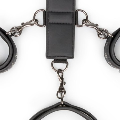 Zestaw BDSM obroża z taśmą i kajdankami krępowanie Easytoys Zestaw BDSM obroża z taśmą i kajdankami krępowanie Easytoys