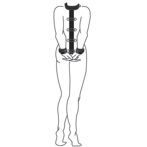 Zestaw BDSM obroża z taśmą i kajdankami krępowanie Easytoys Zestaw BDSM obroża z taśmą i kajdankami krępowanie Easytoys
