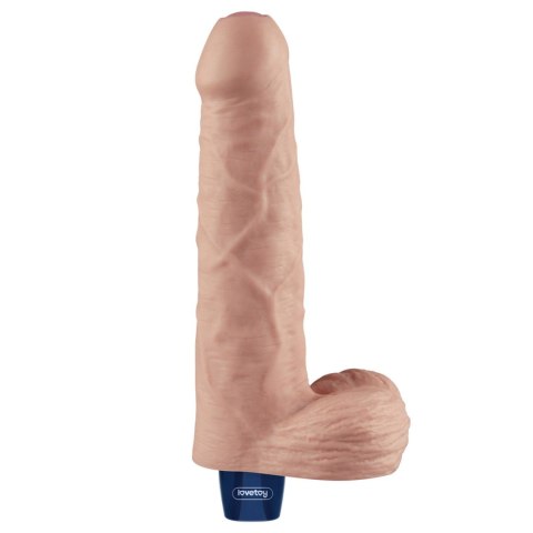 9" REAL SOFTEE Rechargeable TPE Vibrating Dildo(Flesh) Lovetoy