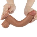 9'' Sliding Skin Dual Layer Dong Brown Lovetoy