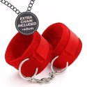 CRUSHIOUS ME LO COMO VELCRO HANDCUFFS SET + SATIN BLINDFOLD AND STRAWBERRY KISSABLE LUBRICANT CRUSHIOUS Crushious
