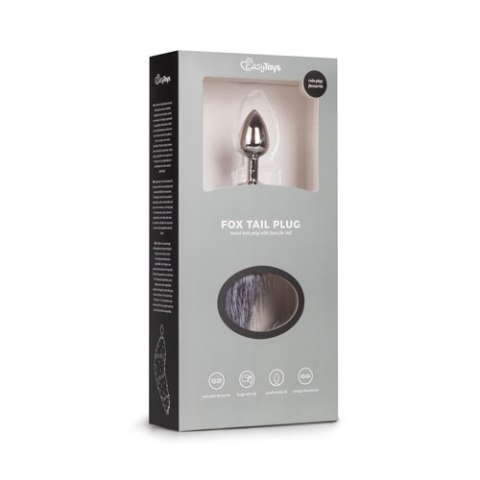 Korek analny metalowy z kitą ogonem lisa futrem Easytoys Korek analny metalowy z kitą ogonem lisa futrem Easytoys