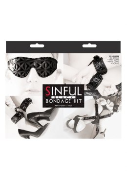 Zestaw-SINFUL BONDAGE KIT BLACK NS Novelties