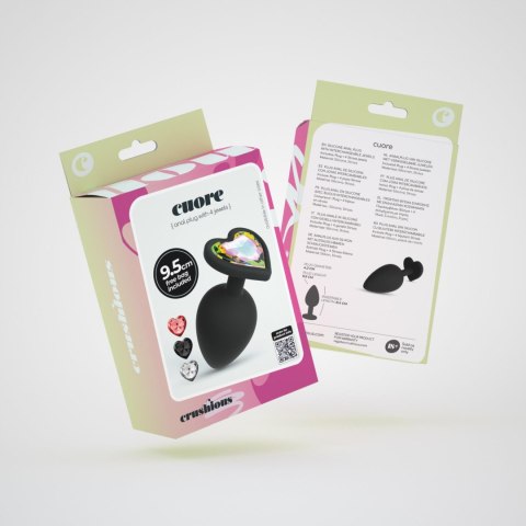 CRUSHIOUS CUORE LARGE ANAL PLUG WITH 4 INTERCHANGEABLE JEWELS Crushious