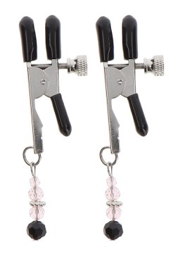 Adjustable Clamps With Beads Silver Taboom