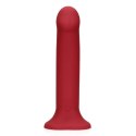 Non-Phallic Vibrating Dildo - Large - Raspberry Red Loveline