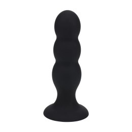 Tri Rattle Liquid Silicone Anal Plug - L - Black Levelz