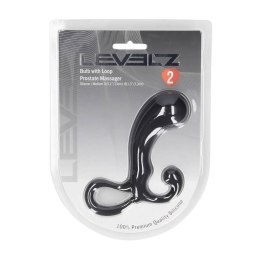 Bulb with Loop Silicone Prostate Massager - M - Black Levelz