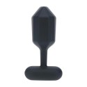 Hexagonal Vibrating Silicone Anal Plug - S - Black Levelz