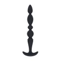 Multi Textured Silicone Flared Anal Probe - Black Levelz