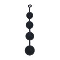 Silicone Round Anal Balls - XXL - 60mm - Black Levelz