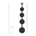 Silicone Round Anal Balls - XXL - 60mm - Black Levelz