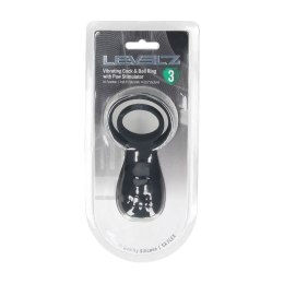 Vibrating Cock and Ball Ring with Paw Stimulator - Black Levelz