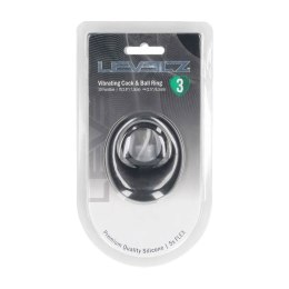Vibrating Liquid Silicone Cock and Ball Ring - Black Levelz