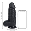 Extra Thick Straight with Balls 23 cm - Black RealRock