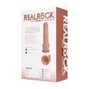 Vibrating Regular Straight Cock with Balls - 23 cm - Tan RealRock