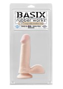 Dildo-BASIX 6"""" DONG W SUCTION CUP FLESH Basix Rubber Works