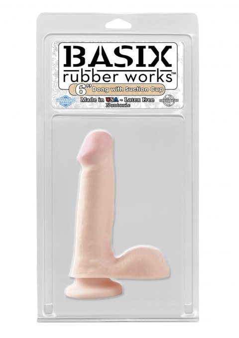 Dildo-BASIX 6"""" DONG W SUCTION CUP FLESH Basix Rubber Works Dildo-BASIX 6"""" DONG W SUCTION CUP FLESH Basix Rubber Works