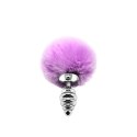 Metal Anal Fluffy Twist Plug S pink Alive