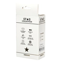 Star Collection - Pink Silicone Anal Plug M - Pink Stone Star Collection