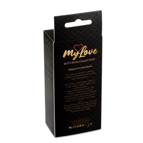MyLove Toys - Jewellery Gold BUTT PLUG- Black MyLove Toys