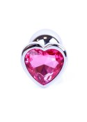 Korek analny Jewellery Silver Heart PLUG Pink B - Series HeavyFun