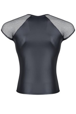 Męski t-shirt z wetlooka z rękawem z elastycznej siatki S Regnes Fetish Planet
