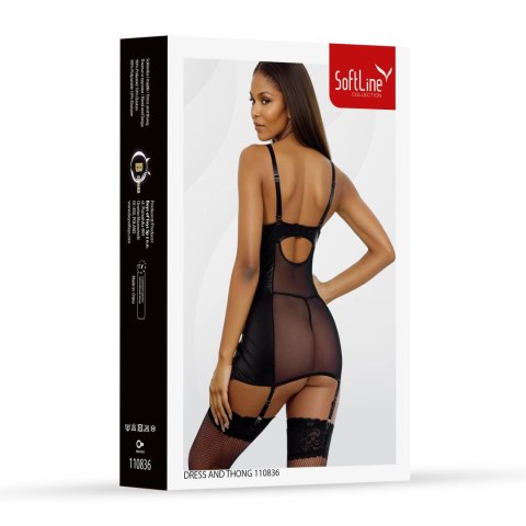 Set dress and thongs 110836 black M SoftLine Collection