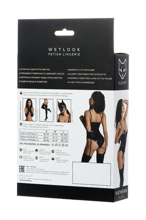 Glossy Classic body KATHERIN - black XL Glossy