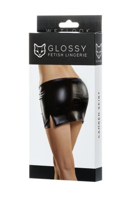 Spódniczka mini Shiny Wetlook skirt CAMREN - black M Glossy