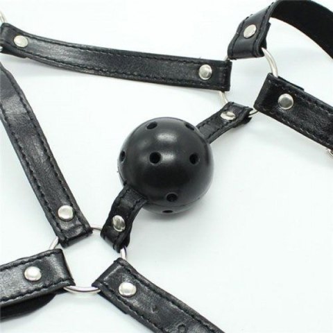 Knebel kulka uprząż na głowę skórzana BDSM bondage Toyz4lovers Knebel kulka uprząż na głowę skórzana BDSM bondage Toyz4lovers
