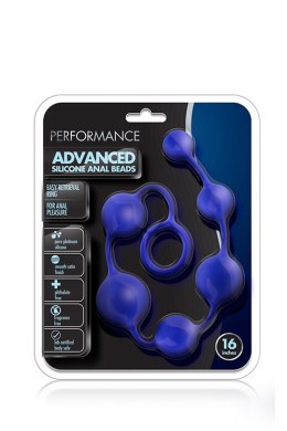 Plug/kulki-PERFORMANCE SILICONE ANAL BEADS INDIGO Blush