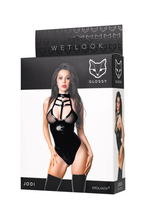 Wetlook body Jodi - black S Glossy