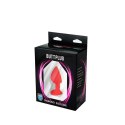 Red small butt plug with white crystal Fantasy