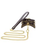 Studded Collar and Leash Black Taboom