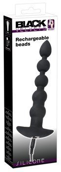 Korek analny koraliki kulki wibrujące USB 21cm Black Velvets Korek analny koraliki kulki wibrujące USB 21cm Black Velvets