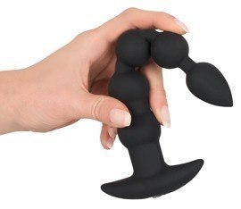 Korek analny koraliki kulki wibrujące USB 21cm Black Velvets Korek analny koraliki kulki wibrujące USB 21cm Black Velvets